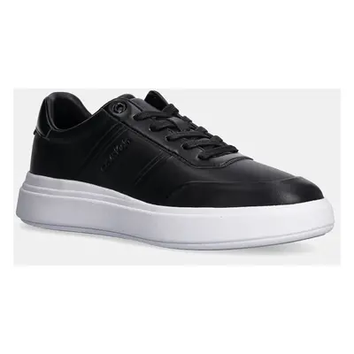 Sneakers boty Calvin Klein LOW TOP LACE UP HF černá barva, HM0HM01551