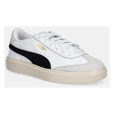 Kožené sneakers boty Puma Lajla T-toe bílá barva, 397734