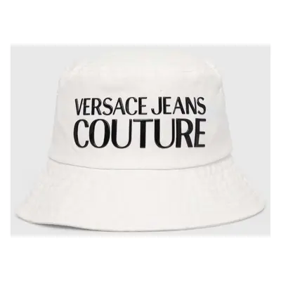 Bavlněná čepice Versace Jeans Couture bílá barva, 76HAZK04 ZG268