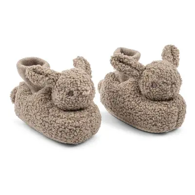 Dětské papuče Konges Sløjd BUNNY FOOTIES béžová barva, KS101793