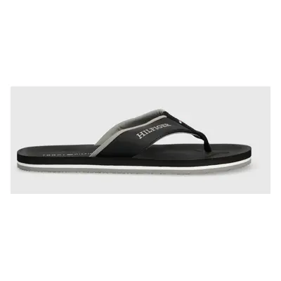 Žabky Tommy Hilfiger COMFORT BEACH SANDAL pánské, černá barva, FM0FM05029