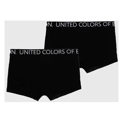 Dětské boxerky United Colors of Benetton 2-pack černá barva