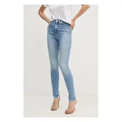 Džíny Calvin Klein Jeans dámské, modrá barva, J20J225386