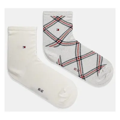 Ponožky Tommy Hilfiger 2-pack dámské, bílá barva, 701229861