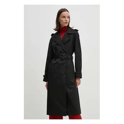 Trench kabát Lauren Ralph Lauren dámský, černá barva, přechodný, 297951259