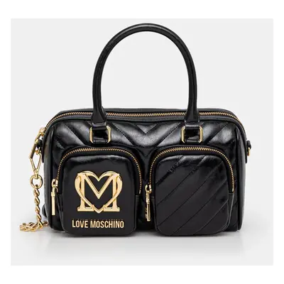 Kabelka Love Moschino černá barva, JC4321PP0L