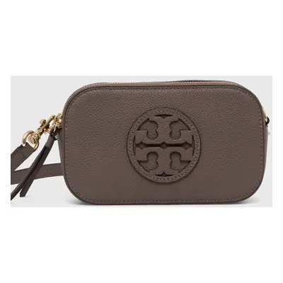 Kožená kabelka Tory Burch Miller Mini hnědá barva, 145667.093