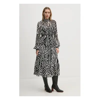 Šaty DIANE VON FURSTENBERG černá barva, midi, DVFDL3S002