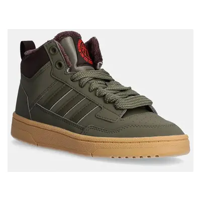 Dětské sneakers boty adidas RAPID COURT MID WINTERIZED zelená barva, JR2813