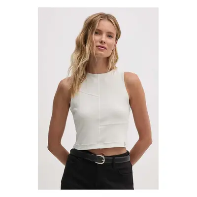 Top Calvin Klein Jeans dámský, zelená barva, J20J223108