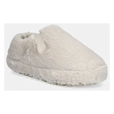 Pantofle Calvin Klein Jeans HOME ANKE SLIPPER WN FUR béžová barva, YW0YW01596