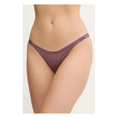 Tanga Calvin Klein Underwear červená barva, 000QD5154E