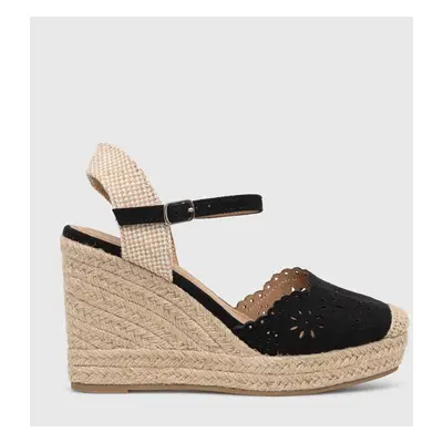 Espadrilky Answear Lab černá barva, na platformě