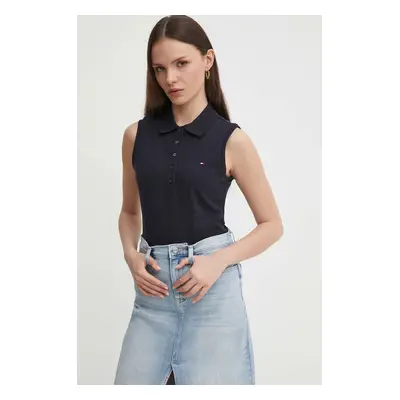 Top Tommy Hilfiger dámský, tmavomodrá barva, WW0WW41794