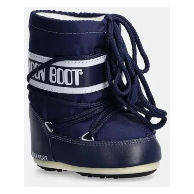 Dětské sněhule Moon Boot ICON MINI NYLON tmavomodrá barva, 80D1400430