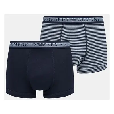 Boxerky Emporio Armani Underwear 2-pack pánské, tmavomodrá barva, 111210 4F542