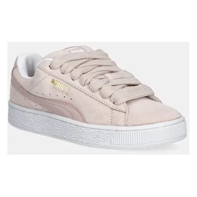 Kožené sneakers boty Puma Suede XL béžová barva, 395205