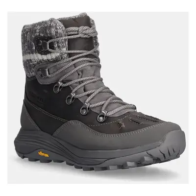 Boty Merrell Siren 4 Thermo Mid Zip Waterproof dámské, šedá barva, zateplené, J038208