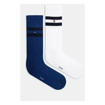 Ponožky Tommy Hilfiger 2-pack pánské, tmavomodrá barva, 701229841