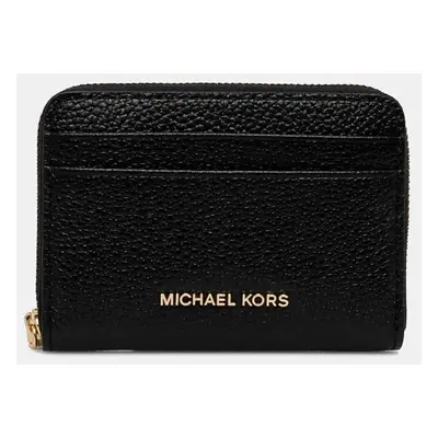 Kožená peněženka MICHAEL Michael Kors černá barva, 32T4GJ6Z5L