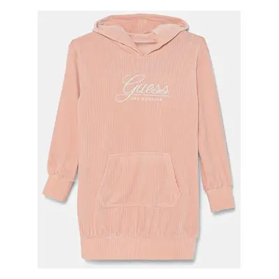 Dívčí šaty Guess růžová barva, midi, K4BK12 KCH92