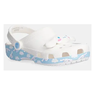 Pantofle Crocs Classic Cinnamoroll Clog dámské, bílá barva, 210343