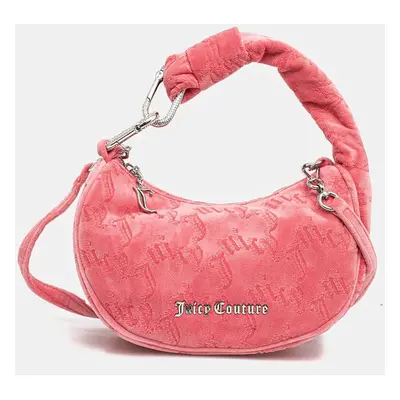 Velurová kabelka Juicy Couture Blossom růžová barva, BIJL55311WYYJB3