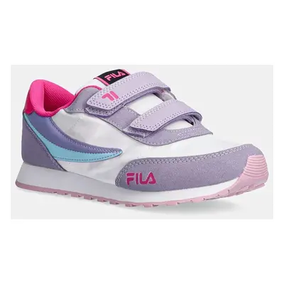 Dětské sneakers boty Fila ORBIT REVOLUTION velcro fialová barva, FFK0225