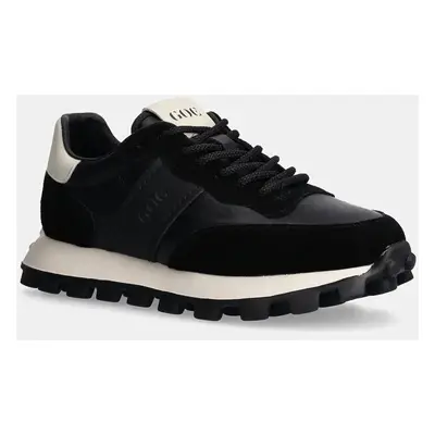 Kožené sneakers boty GOE černá barva, OO1N4001 BLACK