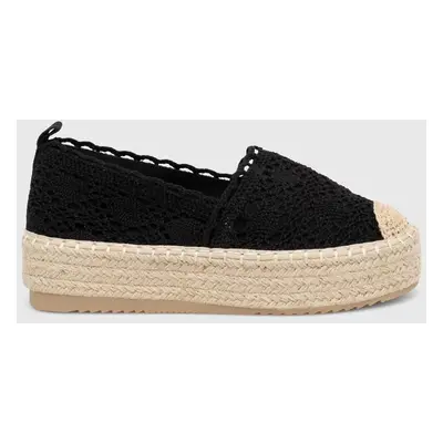 Espadrilky Answear Lab černá barva, na platformě