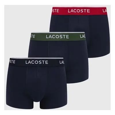 Boxerky Lacoste 3-pack pánské, tmavomodrá barva, 5H3401T