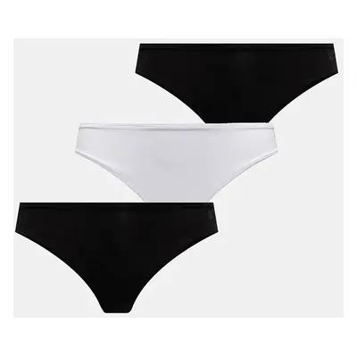 Tanga United Colors of Benetton 3-pack černá barva, 34FS1S01T