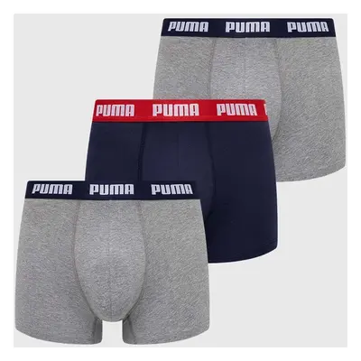 Boxerky Puma 3-pack pánské, tmavomodrá barva, 938327