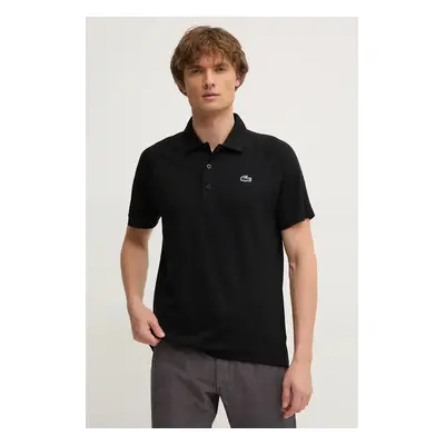 Polo tričko Lacoste černá barva, DH3201