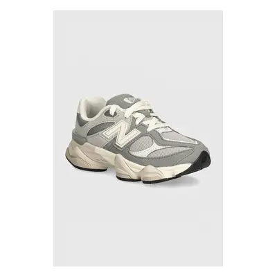 Dětské sneakers boty New Balance 9060 šedá barva, PC9060EM