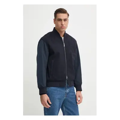 Bomber bunda Armani Exchange tmavomodrá barva, přechodná, oversize, 6DZB32 ZN5PZ