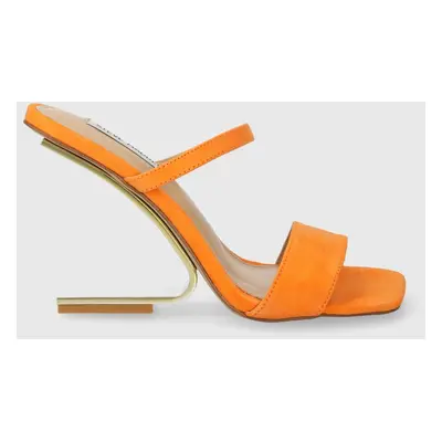 Semišové pantofle Steve Madden Lotus dámské, oranžová barva, na podpatku, SM11002985