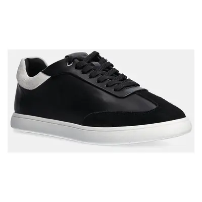 Kožené sneakers boty Calvin Klein LP CUPSOLE LACE UP LTH MIX černá barva, HW0HW02208