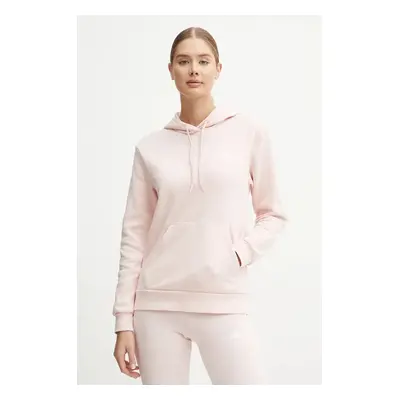 Mikina adidas Essentials dámská, růžová barva, s kapucí, hladká, IY1649