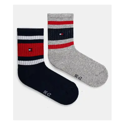 Dětské ponožky Tommy Hilfiger 2-pack šedá barva, 701229942