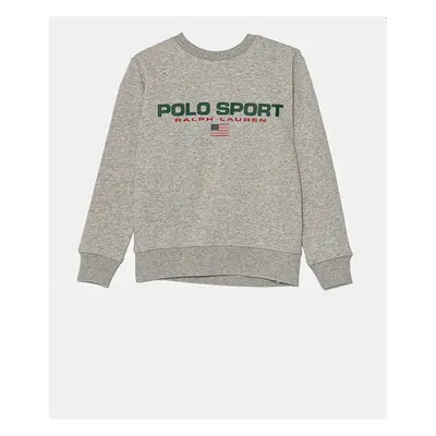 Dětská mikina Polo Ralph Lauren šedá barva, s potiskem, 323962110004