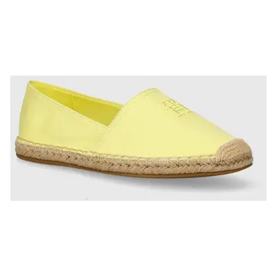 Espadrilky Tommy Hilfiger EMBROIDERED FLAT ESPADRILLE žlutá barva, FW0FW07721