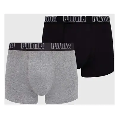 Boxerky Puma 2-pack pánské, šedá barva, 938321