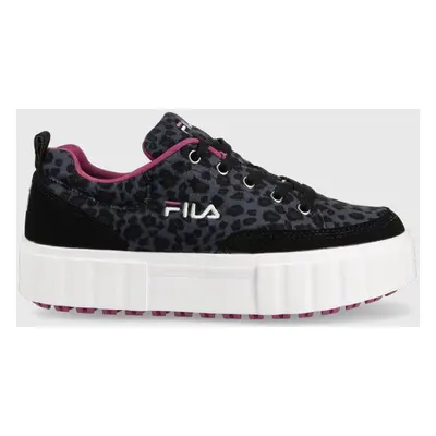 Dětské sneakers boty Fila Sandblast tmavomodrá barva