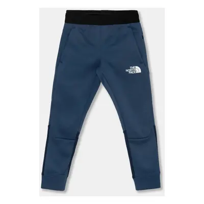 Dětské tepláky The North Face MOUNTAIN ATHLETICS JOGGERS modrá barva, vzorované, NF0A89HW96P1