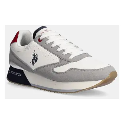 Sneakers boty U.S. Polo Assn. NOBIL bílá barva, NOBIL003M/DHY7