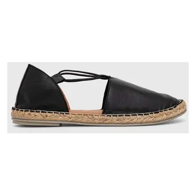 Kožené espadrilky Answear Lab černá barva