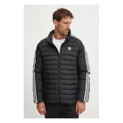 Bunda adidas Originals Padded Coll pánská, černá barva, přechodná, IZ1835