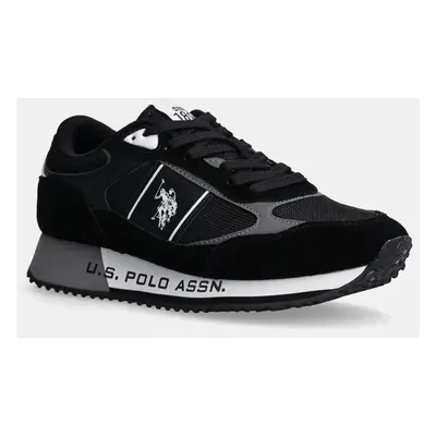 Sneakers boty U.S. Polo Assn. CLEEF černá barva, CLEEF007M/DMS1