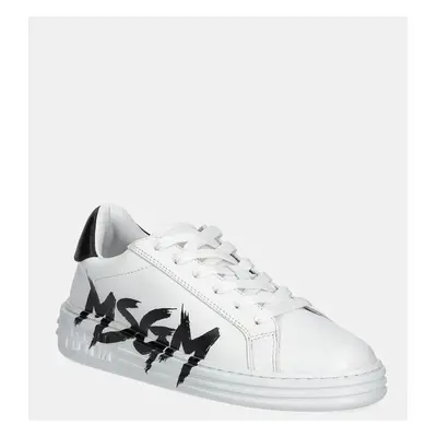 Kožené sneakers boty MSGM bílá barva, 3741MDS506 924